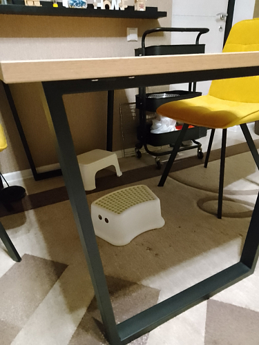 Деревянный стол Лота Лофт 140х80 черный матовый / бетон светлый фото покупателя 412