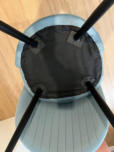 Стул на металлокаркасе Gabi 1 light blue / black / gold фото покупателя 375