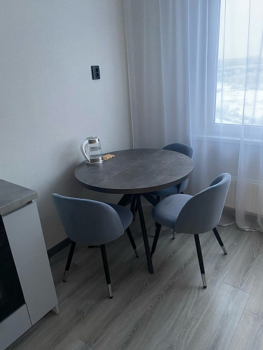 Стул на металлокаркасе Gabi 1 light blue / black / gold фото покупателя 744