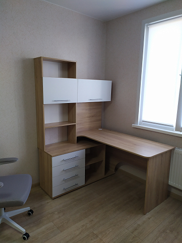 Компьютерный стол КСТ-14.1Л левый дуб сонома / белый фото покупателя 2