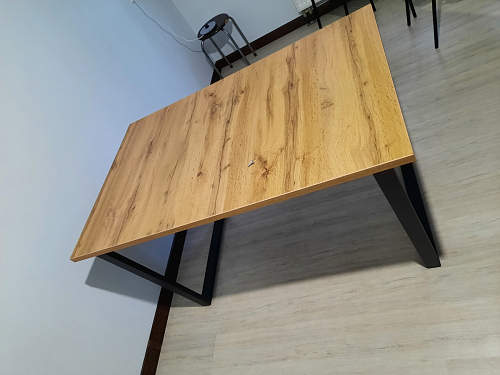 Деревянный стол Лота Лофт 140х80 дуб крафт табачный / черный матовый фото покупателя 654