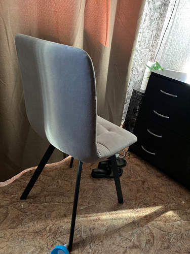 Стул на металлокаркасе Чилли черный / зеленый фото покупателя 779