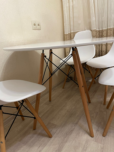 Стол Table 90 white / wood фото покупателя 14