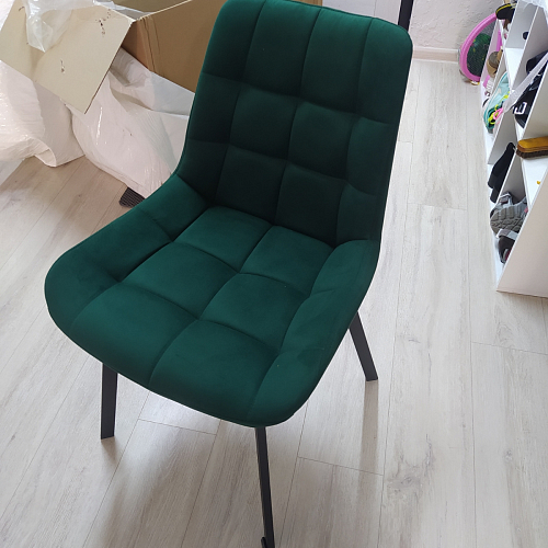 Стул на металлокаркасе Челси велюр коричневый / черный каркас фото покупателя 65