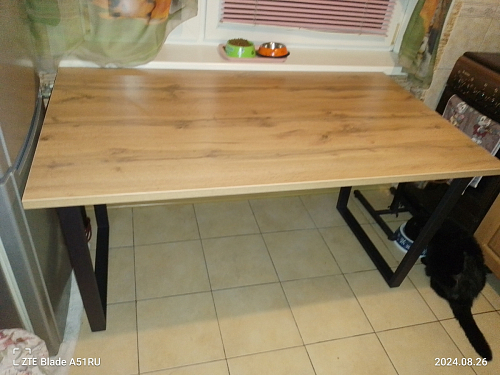 Деревянный стол Лота Лофт 120x75 дуб крафт табачный / черный матовый фото покупателя 446