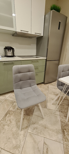 Стул на металлокаркасе Чилли черный / зеленый фото покупателя 797