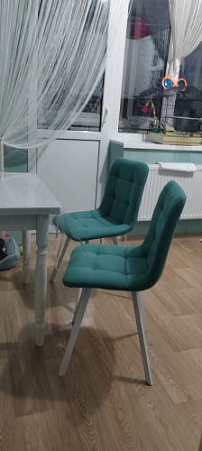 Стул на металлокаркасе Чилли К кирпичный / черный фото покупателя 55