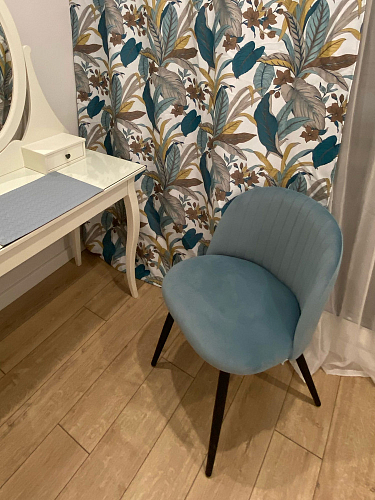 Стул на металлокаркасе Gabi dark beige / black / silver фото покупателя 867