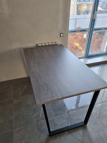 Стол раскладной Лота Лофт 120 25 мм юта / черный матовый фото покупателя 305