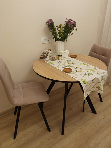 Стул на металлокаркасе Чилли К светло-серый велюр / черный каркас фото покупателя 670