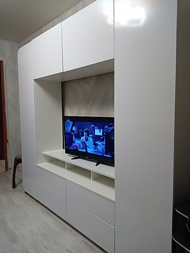 Готовая гостиная Румба белый / белый глянец  - Уцененный экземпляр фото покупателя 65