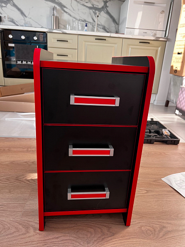 Тумба Ханна черная / красная - Уцененный экземпляр фото покупателя 12