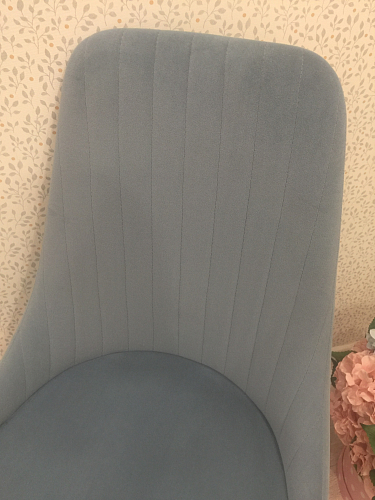 Стул на металлокаркасе Kora голубой / белый фото покупателя 1