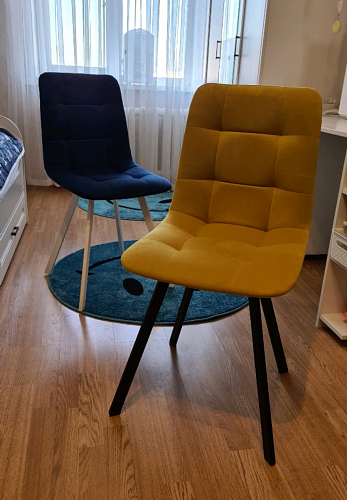 Стул на металлокаркасе Чилли горчичный / черный фото покупателя 967