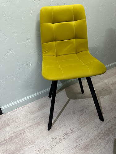 Стул на металлокаркасе Чилли К темно-серый (velutto 32) / черный фото покупателя 437