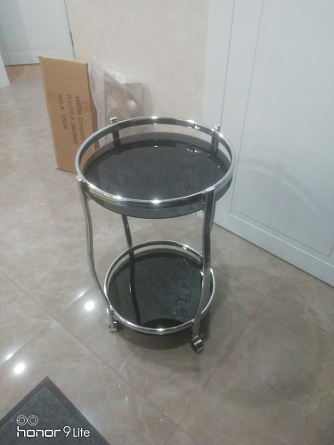 Сервировочный столик Bar8 хром / черный фото покупателя 1