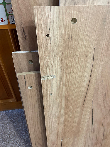 Письменный стол Лайт 03.243 дуб золотой (craft) / белый премиум фото покупателя 130