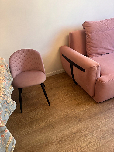 Стул на металлокаркасе Gabi dark beige / black / silver фото покупателя 570