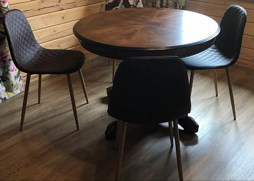 Стул на металлокаркасе Capri dark beige / white фото покупателя 10