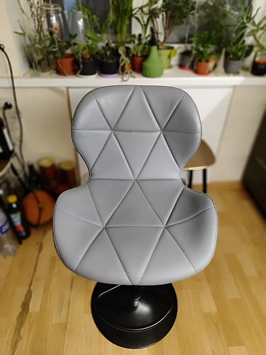 Барный стул Trio light gray / chrome фото покупателя 3