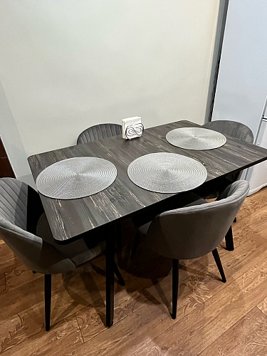 Стул на металлокаркасе Gabi beige / black / gold фото покупателя 845