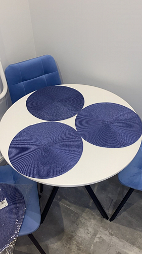 Стул на металлокаркасе Чилли синий / белый фото покупателя 902