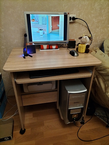 Стол компьютерный КСТ-10.1 бетон фото покупателя 26