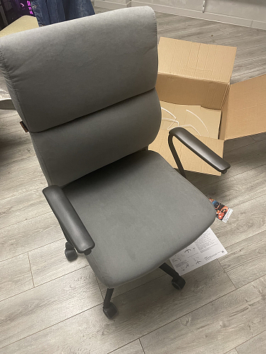 Компьютерное кресло Benefit/Бенефит флок серый 29 фото покупателя 56