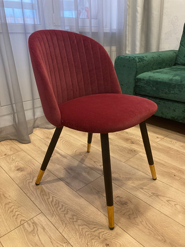 Стул на металлокаркасе Gabi 1 light purple / black / gold фото покупателя 70