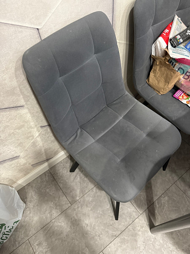 Стул на металлокаркасе Чилли синяя ткань / белый фото покупателя 354