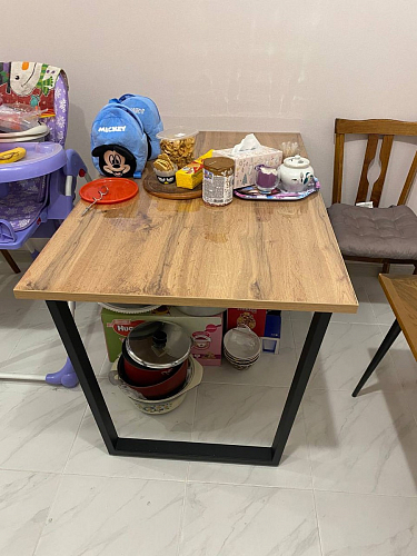 Деревянный стол Лота Лофт 120x75 дуб крафт табачный / черный матовый фото покупателя 679