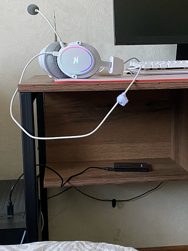 Письменный стол Клер Лофт черный матовый / бетон фото покупателя 24