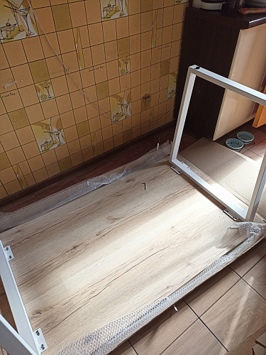 Стол Лота Лофт 140 25 мм черный матовый / дуб вотан фото покупателя 933