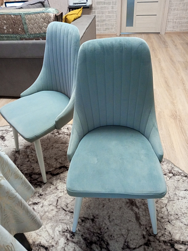 Стул на металлокаркасе Kora light blue / white фото покупателя 393