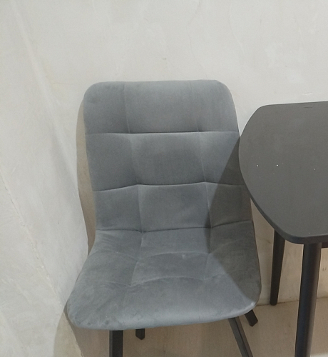 Стул на металлокаркасе Чилли синяя ткань / белый фото покупателя 318