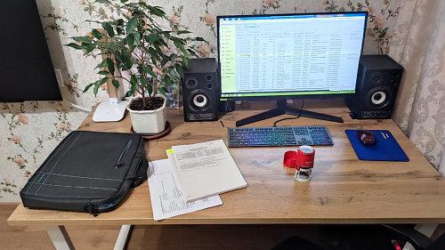 Деревянный стол Лота Лофт 140х80 дуб крафт табачный / черный матовый фото покупателя 852