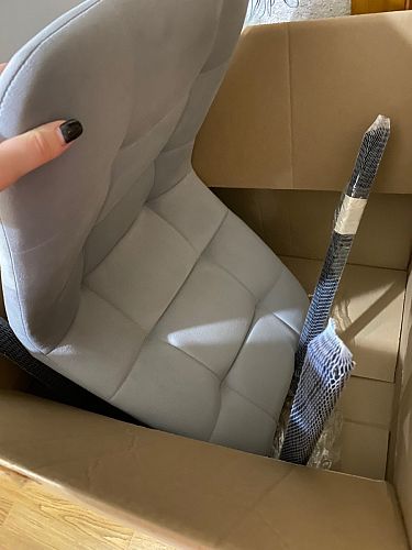 Стул на металлокаркасе Чилли К темно-серый (velutto 32) / черный фото покупателя 167