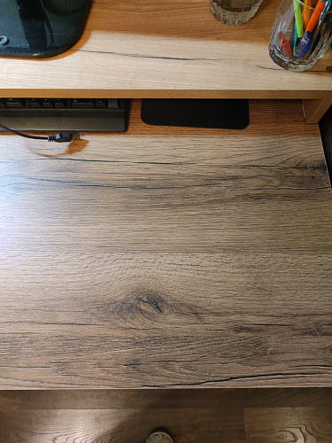 Письменный стол Битти Лофт 116х60х75 дуб вотан / белый матовый фото покупателя 117