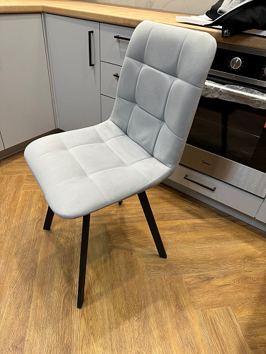 Стул на металлокаркасе Чилли К темно-серый (velutto 32) / черный фото покупателя 221