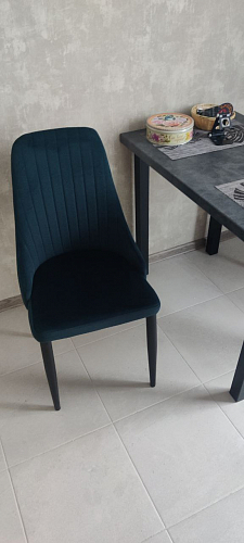 Стул на металлокаркасе Kora green / black фото покупателя 480