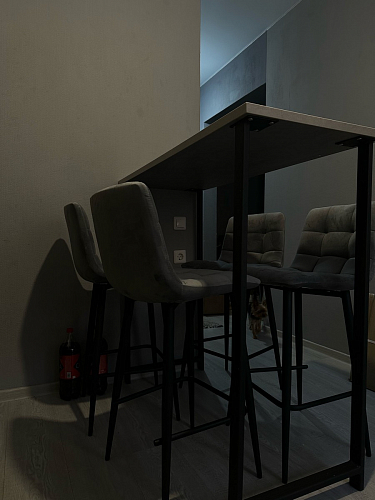 Барная стойка Дилан Лофт 120х40х90 бетон светлый фото покупателя 18