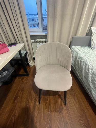 Стул на металлокаркасе Gabi latte / gold / black фото покупателя 90