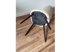 Стул на металлокаркасе Gabi 1 бежевый / черный с серебряными наконечниками фото покупателя 809