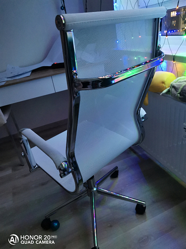 Компьютерное кресло Reus черная сетка / хром фото покупателя 83