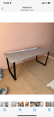 Деревянный стол Лота Лофт 120х75 белый матовый / дуб крафт золотой фото покупателя 630