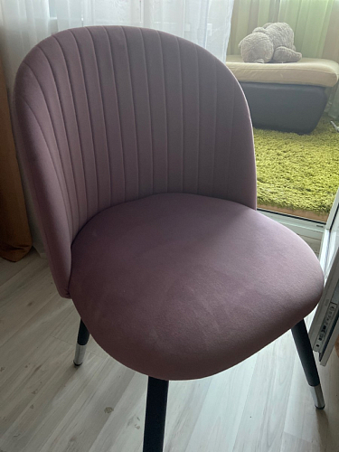 Стул на металлокаркасе Gabi 1 light purple / black фото покупателя 425