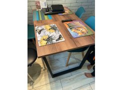 Стол Лота Лофт 140 25 мм черный матовый / бетон фото покупателя 255