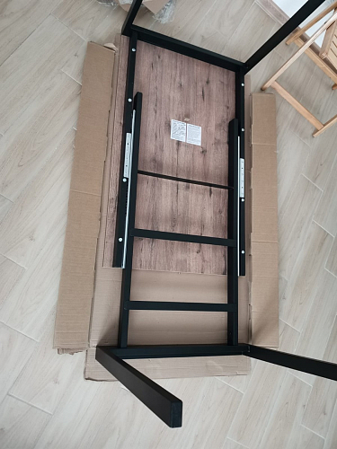 Стол Центавр дуб галифакс / черный матовый фото покупателя 22