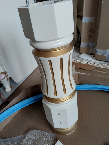 Деревянный стол Павия молочный / золото патина фото покупателя 6