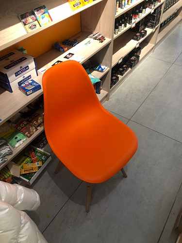 Пластиковый стул Eames PC-015 серо-голубой / дерево фото покупателя 44